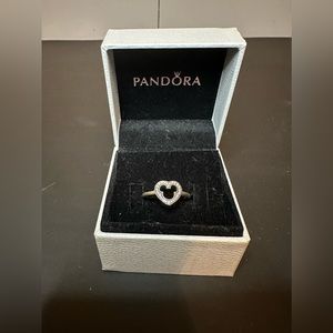 Pandora Disney Mickey Silhouette Heart Ring Discontinued